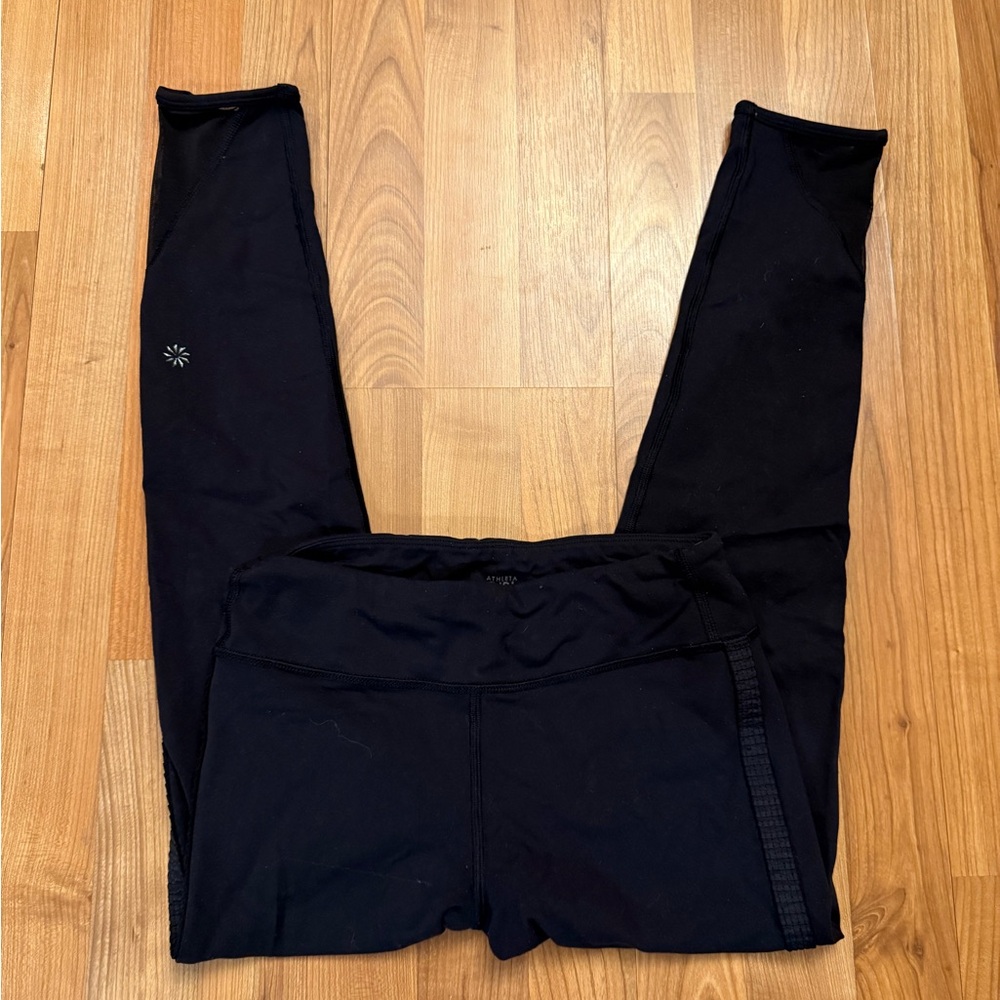 athleta girl leggings with mesh